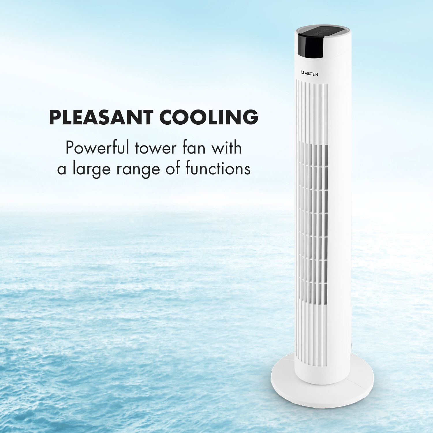 Klarstein Skyscraper 2G, stĺpový ventilátor s dotykovým ovládaním, 40 W, diaľkový ovládač, biely – Obrázok 2