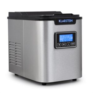 Klarstein ICE6 Icemeister, zariadenie na prípravu kociek ľadu, 12 kg/24 hod., nerezová oceľ, čierna