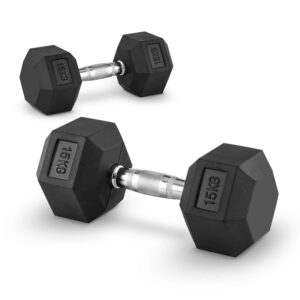 Capital Sports Hexbell, Dumbbell, činka, 15kg