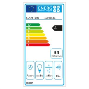 Klarstein Aurea VII, 195W, digestor, 550m³/h, Touch Glas