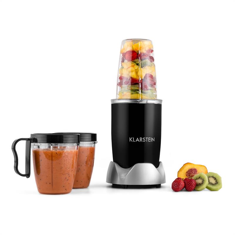 Klarstein NutriRocket, 700W, čierny, multifunkčný mixér/smoothiemaker, desaťdielny