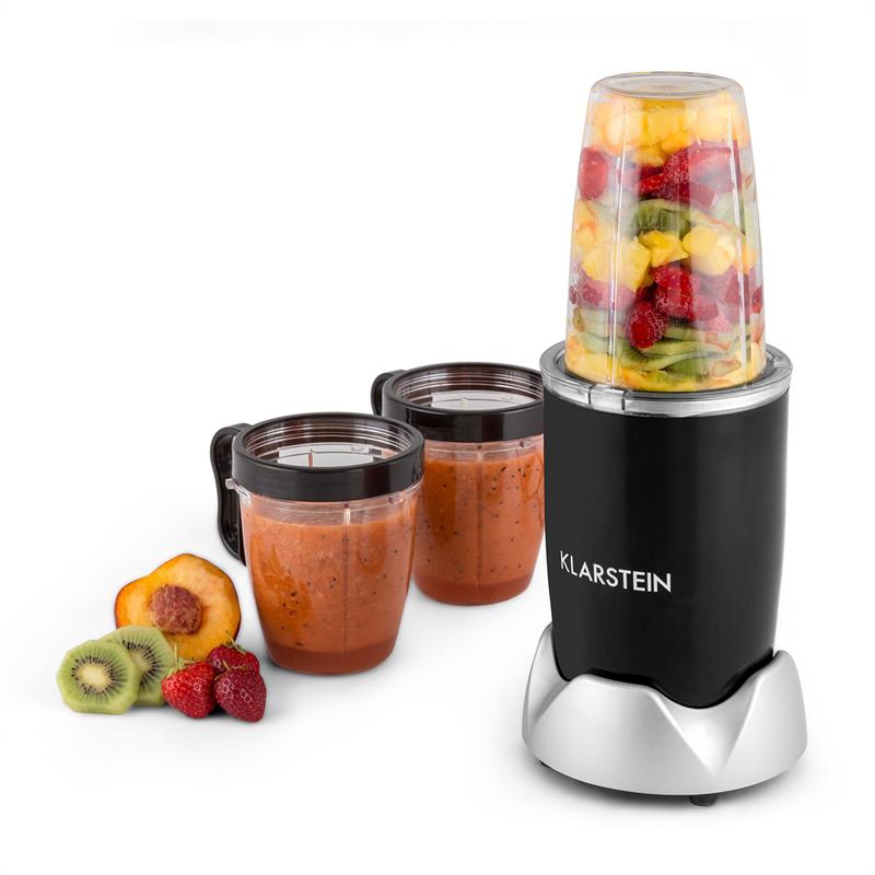 Klarstein NutriRocket, 700W, čierny, multifunkčný mixér/smoothiemaker, desaťdielny – Obrázok 4