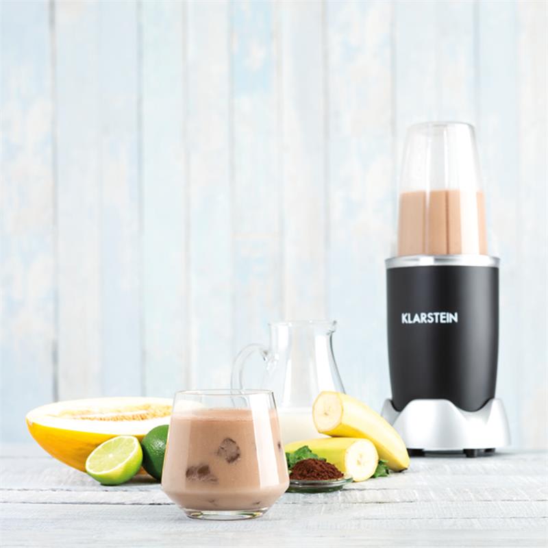 Klarstein NutriRocket, 700W, čierny, multifunkčný mixér/smoothiemaker, desaťdielny – Obrázok 5