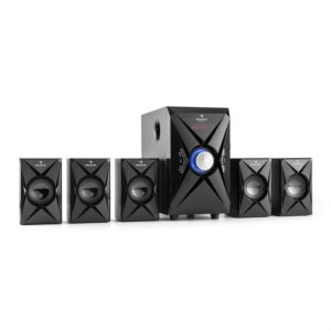 Auna X-Plus, max. 70W, čierna, 5.1-kanálový reproduktorový systém, USB, SD, AUX
