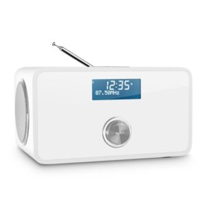 Auna DABStep, biele, DAB/DAB+ digitálne rádio, bluetooth, FM, RDS, budík