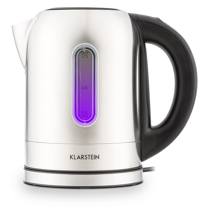 Klarstein Wildwater, 1,7 l, 2200 W, rýchlovarná kanvica, voľba teploty, LED, nehrdzavejúca oceľ – Obrázok 3