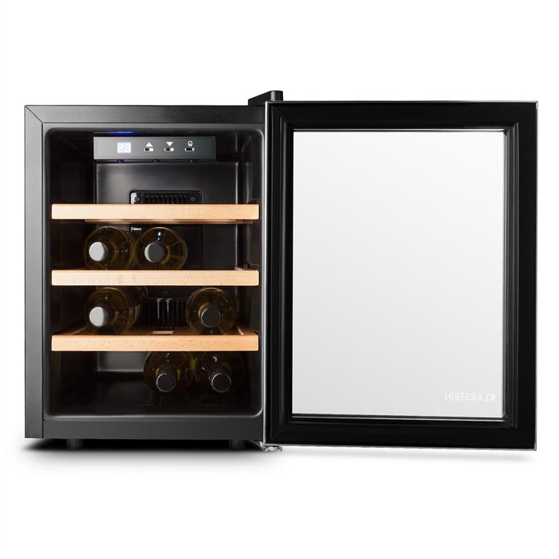 Klarstein Reserva 12 Uno, 33 litrov, chladiaca vinotéka, 12 fliaš, nehrdzavejúca oceľ, LED – Obrázok 3