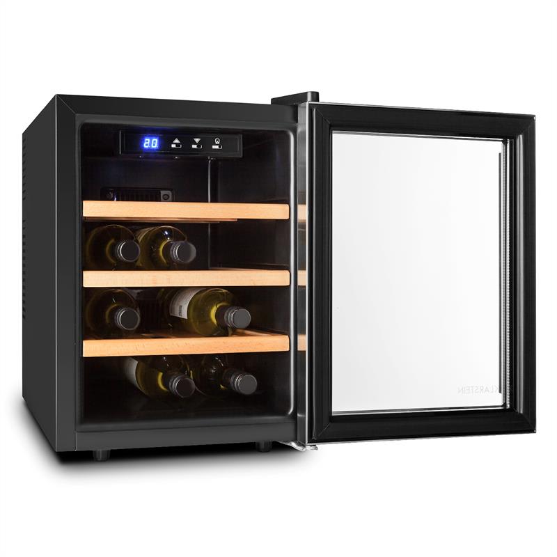 Klarstein Reserva 12 Uno, 33 litrov, chladiaca vinotéka, 12 fliaš, nehrdzavejúca oceľ, LED – Obrázok 4