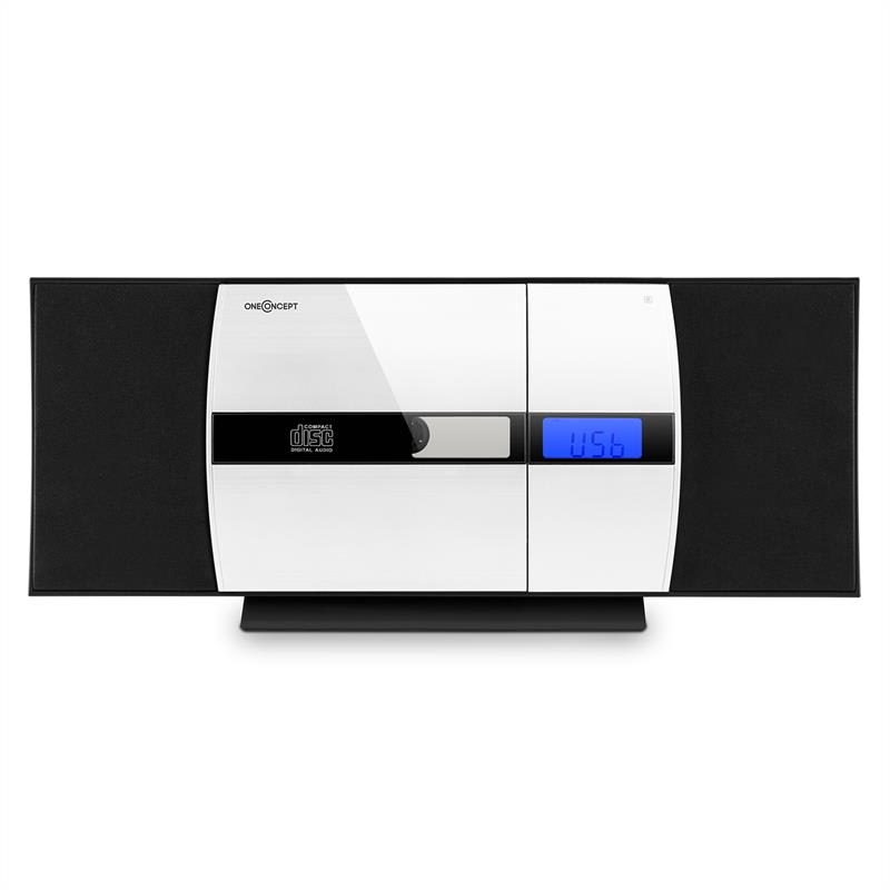 OneConcept V-15, čierny, stereo systém, CD, USB, MP3, FM, AUX, budík – Obrázok 4