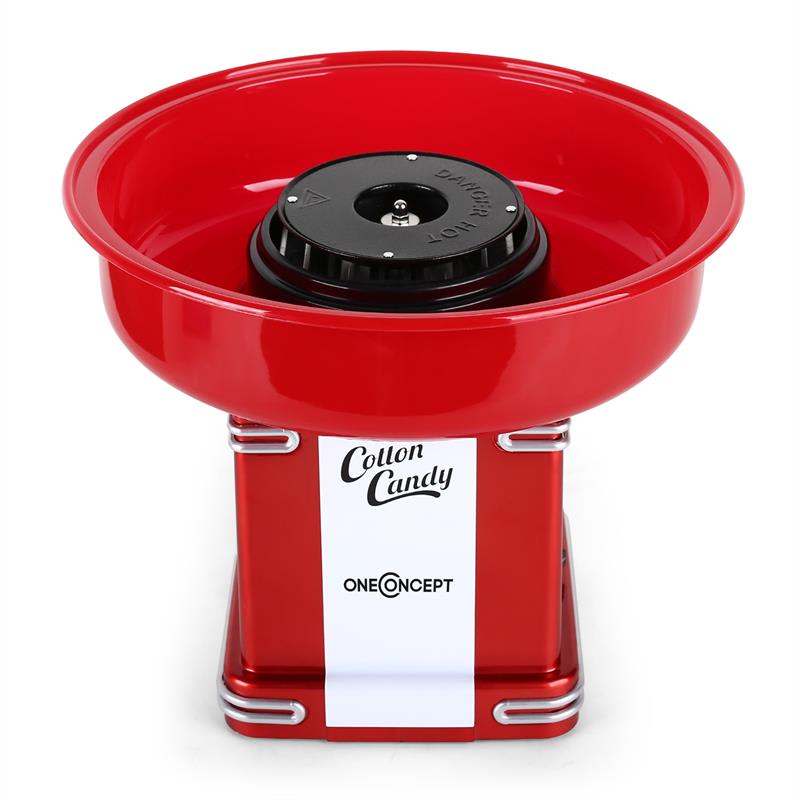 OneConcept Candyland 2, 500 W, červený, retro prístroj na prípravu cukrovej vaty – Obrázok 3