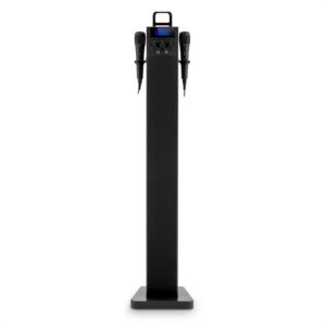 Auna HiTower, karaoke vežový reproduktor, bluetooth, FM, AUX, USB nabíjací slot, 2 x mikrofón