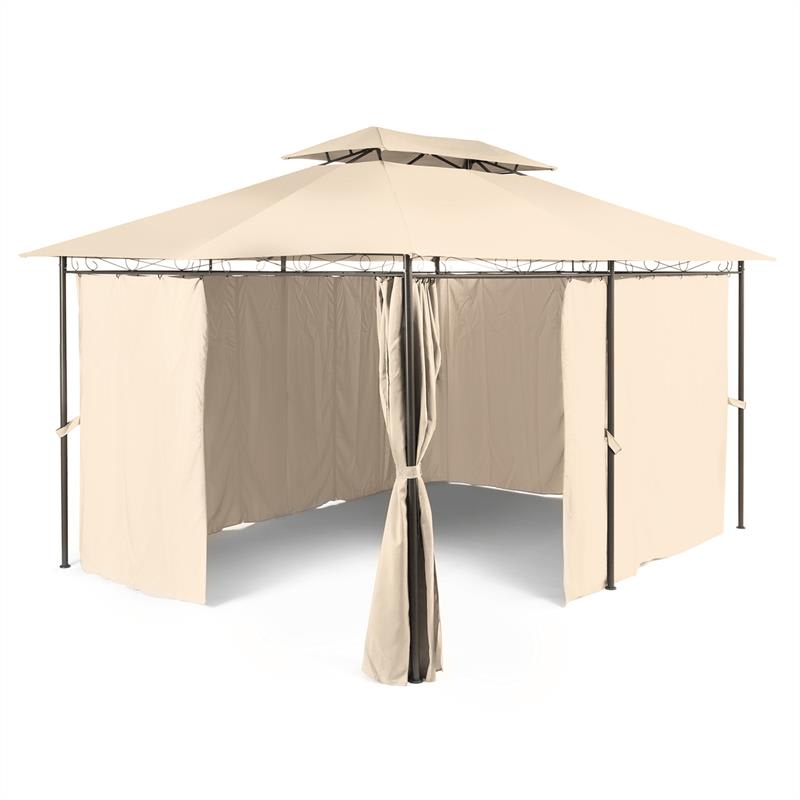 Blumfeldt Grandezza, záhradný pavilón, párty stan, 3 x 4 m, oceľ, polyester, béžový