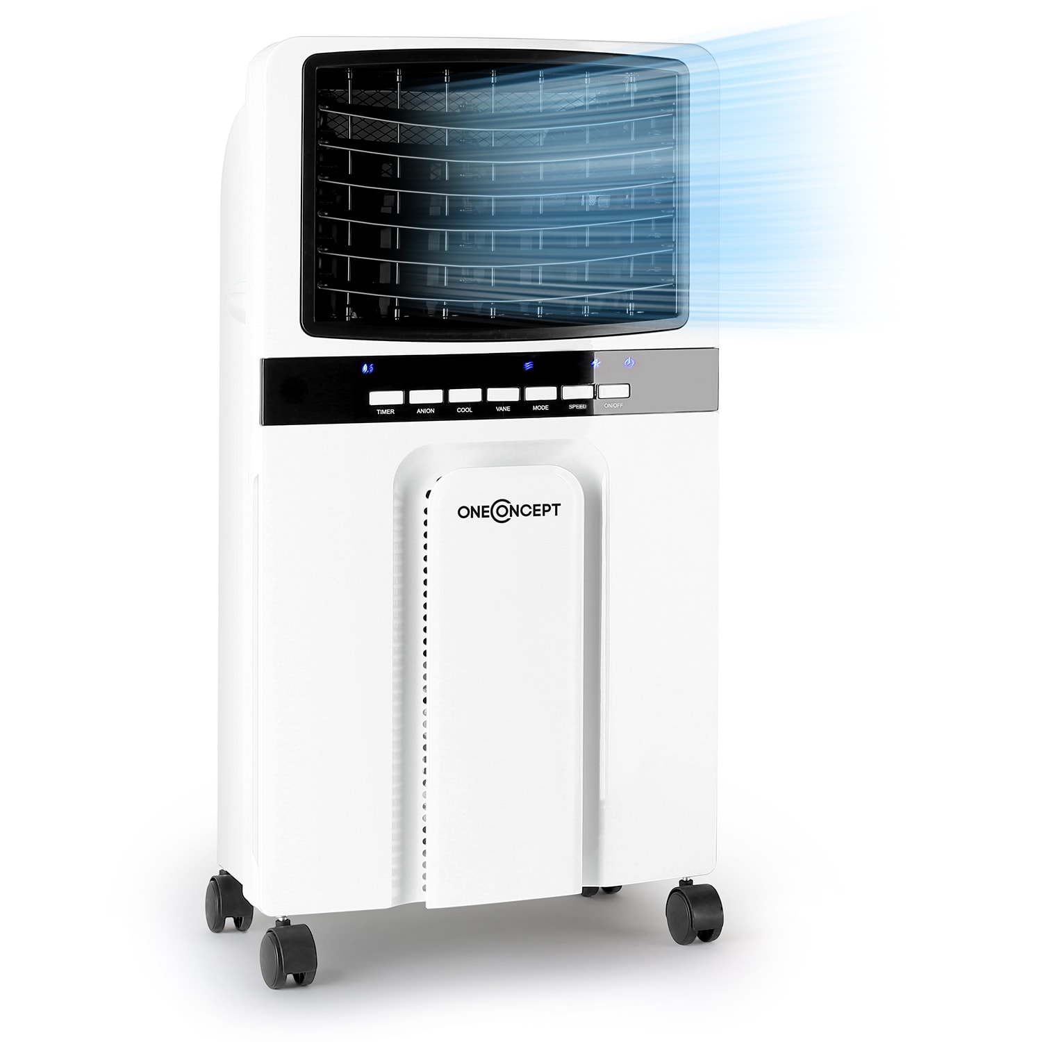 OneConcept Baltic Blue, ochladzovač vzduchu, ventilátor, 65 W, 400 m³/h, diaľkový ovládač
