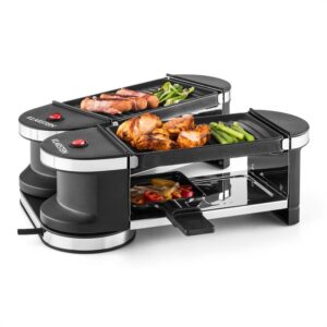 Klarstein Tenderloin Mini, rakletovací gril, 600 W, 360° základňa, 2 grilovacie platne