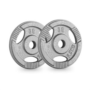 Capital Sports IP3H 2.5, šedé, závažie na činky, pár, 30 mm, 2,5 kg, otvory na uchopenie