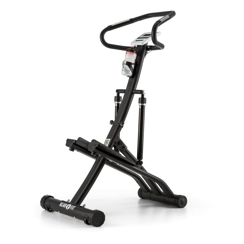 KLARFIT Treppo, čierny, power stepper, domáci trenažér, senzor pulzu, skladací