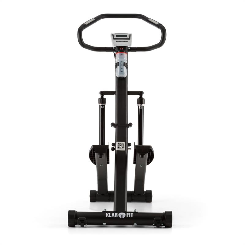 KLARFIT Treppo, čierny, power stepper, domáci trenažér, senzor pulzu, skladací – Obrázok 3
