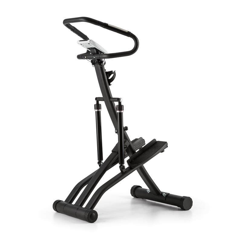 KLARFIT Treppo, čierny, power stepper, domáci trenažér, senzor pulzu, skladací – Obrázok 5