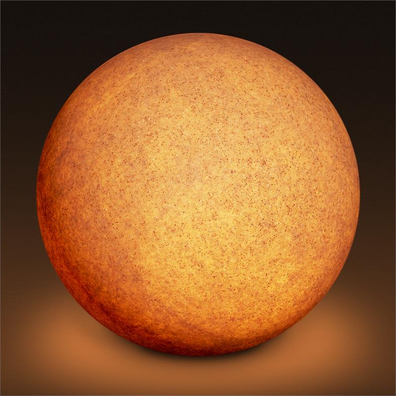 Lightcraft Sandshine XL, záhradné svietidlo, guľové, Ø 50 cm, pieskovec – Obrázok 2