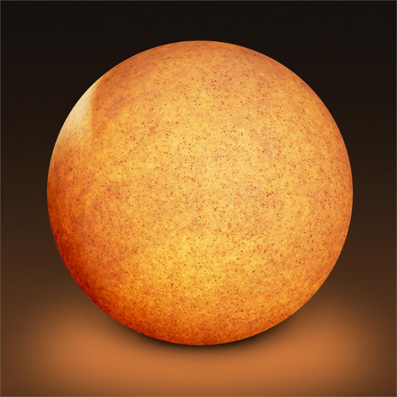 Lightcraft Sandshine M, záhradné svietidlo, guľové, Ø 30 cm, pieskovec – Obrázok 2