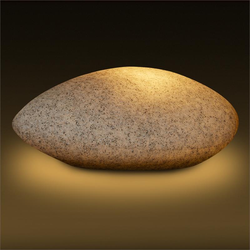 Lightcraft Shiny Nugget, záhradné svietidlo, vo forme kameňa, vonkajšia lampa, granit – Obrázok 2
