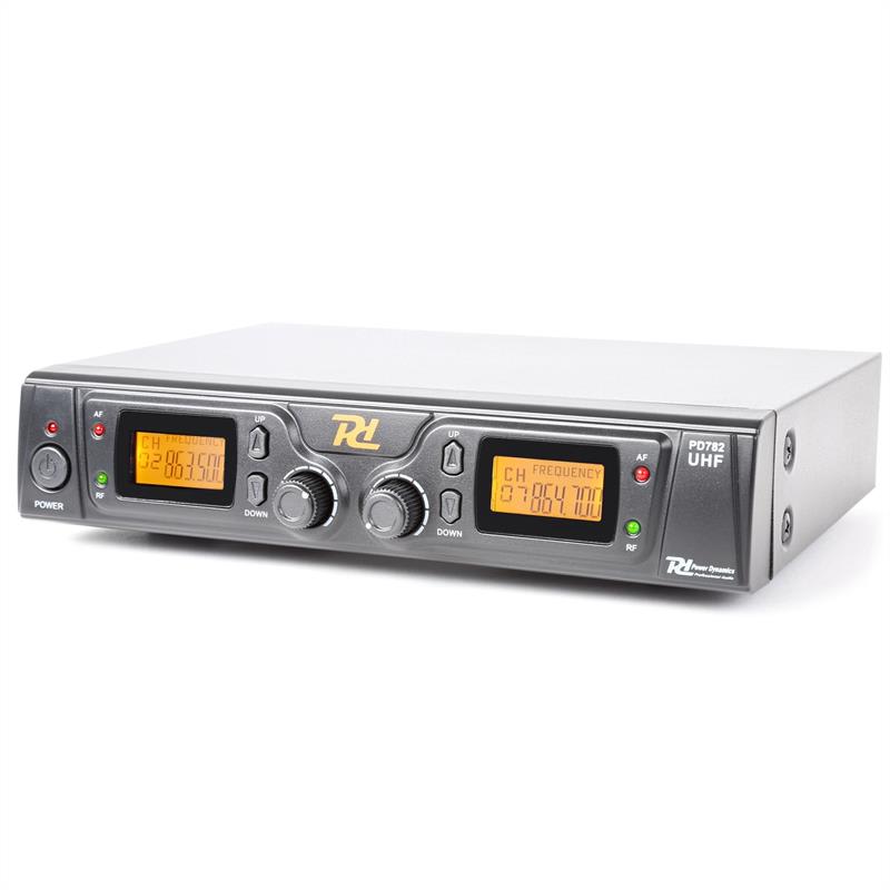 Power Dynamics PD781, bezdrôtový 2 x 8-kanálový UHF mikrofónový systém – Obrázok 3