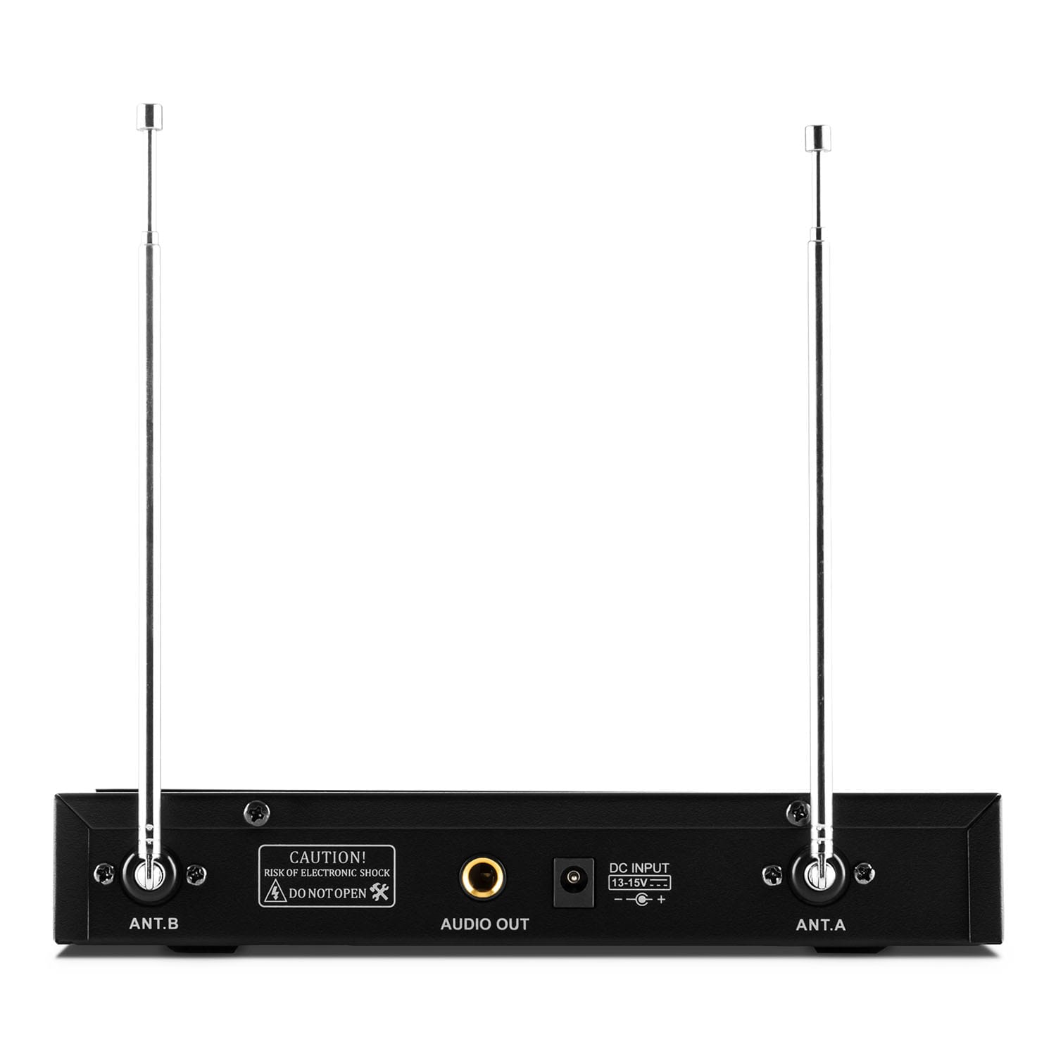 Auna Pro VHF-400 Duo 2, 2-kanálová sada VHF bezdrôtových mikrofónov, 1 x prijímač, 2 x headset mikrofón – Obrázok 3
