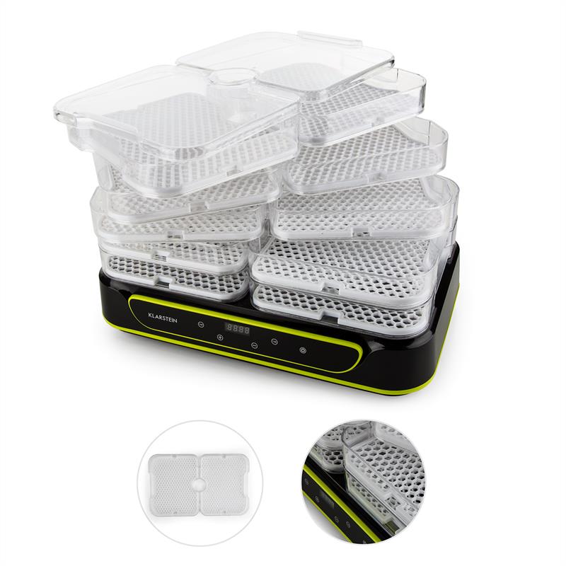 Klarstein Yoyoyofruit, 2 v 1 sušička & jogurtovač, 2 x 5 poschodí, 550 W – Obrázok 3