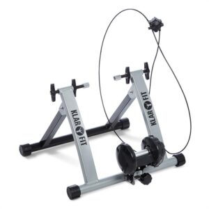 KLARFIT Tourek, strieborný, bicykel, rotopéd, domáci trenažér, 26/28 palcov, 100 kg, oceľ