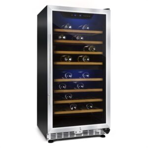 Klarstein Reserva 73D vinotéka 200L 73 fliaš, 2 zóny, ušľachtilá oceľ, čierna farba