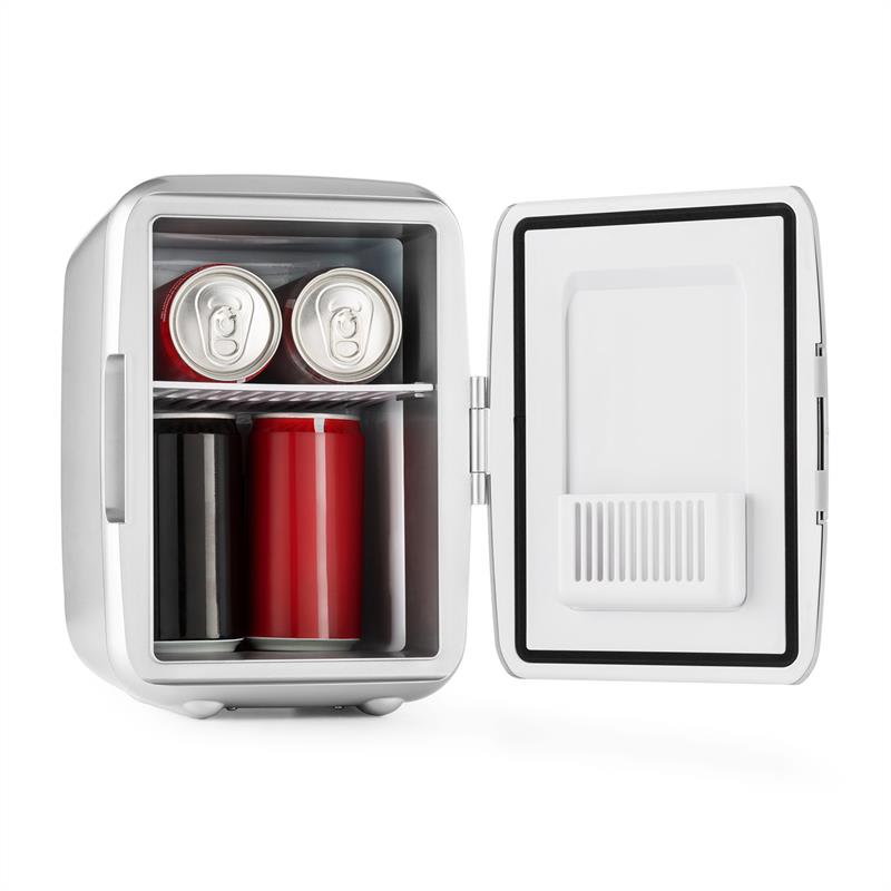OneConcept Picknicker, termobox s funkciou chladenia/udržania v teple, mini, 4 l, AC DC, auto, eMark certifikát, strieborný – Obrázok 2