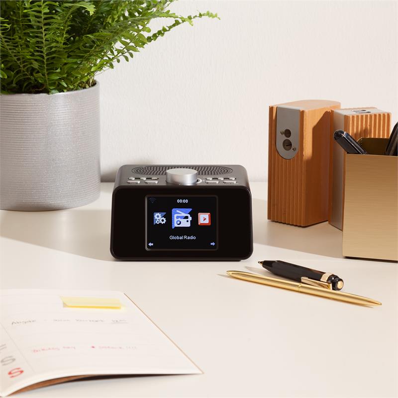 Auna i-snooze, biele, internetové rádio, WLAN, USB, AUX, 3,2" TFT farebný displej – Obrázok 2