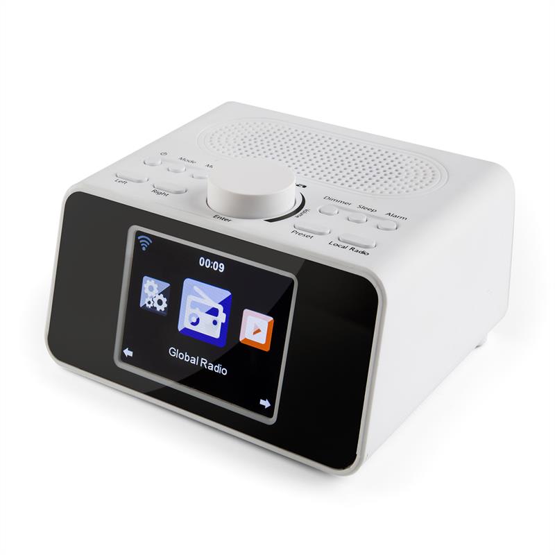 Auna i-snooze, biele, internetové rádio, WLAN, USB, AUX, 3,2" TFT farebný displej – Obrázok 5