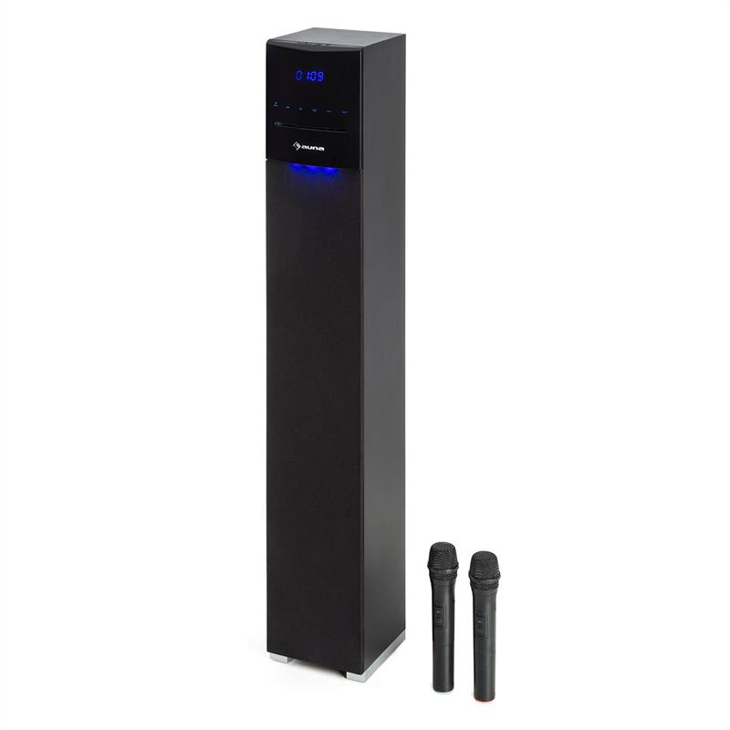Auna Tallboy CD bluetooth reproduktor, karaoke zariadenie, CD SD USB, čierna farba – Obrázok 4
