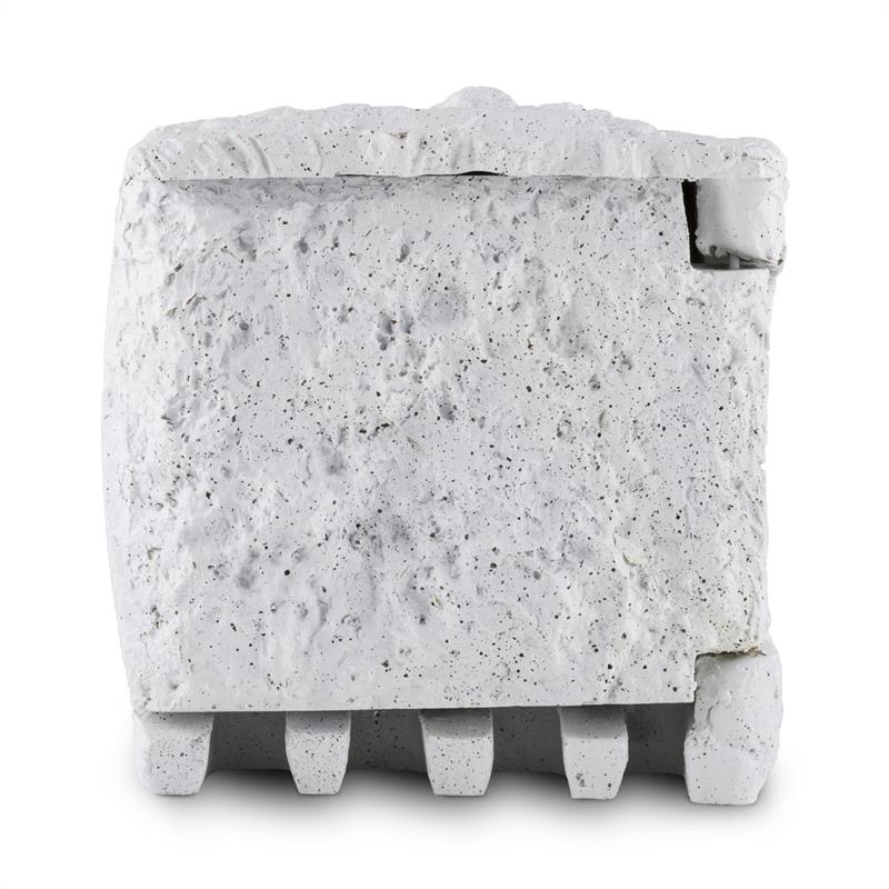Waldbeck Power Rock Remote, záhradná zásuvka, 4-itý rozdeľovač, 1.5 m, diaľkové ovládanie, skala, svetlosivá – Obrázok 3