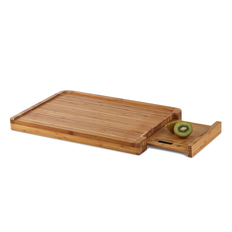Klarstein Chopmaster, doska na krájanie & kuchynská váha, 5 kg, bambus