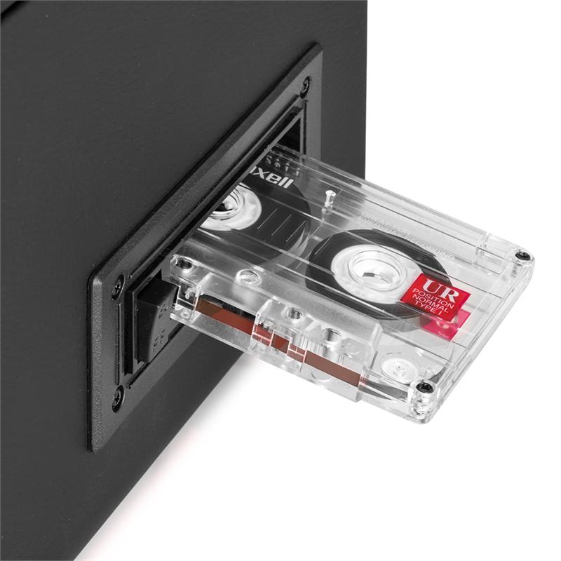 Auna Epoque 1907, retro audio systém, gramofón, kazety, bluetooth, USB, CD, AUX – Obrázok 4