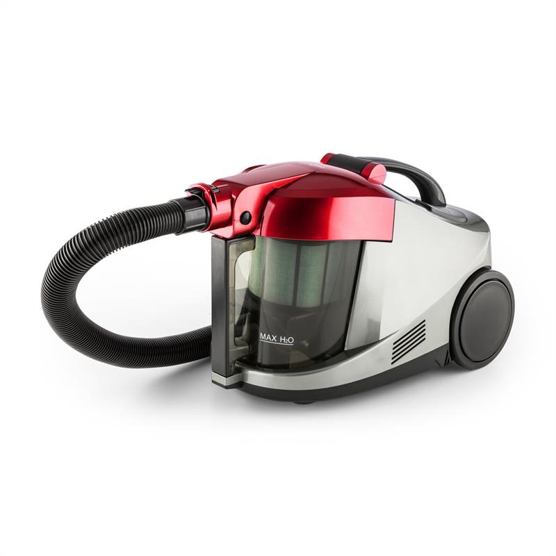 OneConcept Aquapura, červený, vodný vysávač, mokré/suché vysávanie, HEPA filter – Obrázok 2