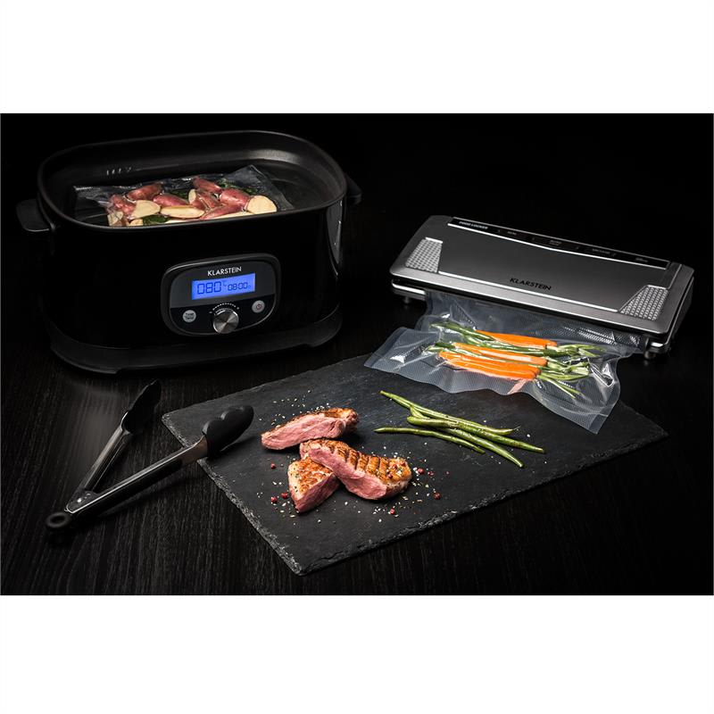 Klarstein Jacuzzi, čierny, varič sous vide, 6 l, 520 W, +/-0,5 °C, LCD, ušľachtilá oceľ – Obrázok 2