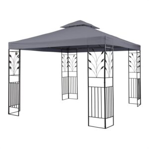Blumfeldt Odeon Grey, záhradný altánok, 3 x 3 m, oceľ, polyester, tmavošedý