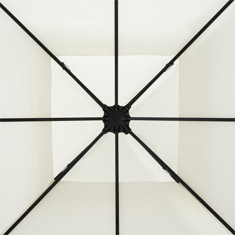 Blumfeldt Odeon Beige, záhradný altánok, 3 x 3 m, oceľ, polyester, svetlobéžový – Obrázok 4
