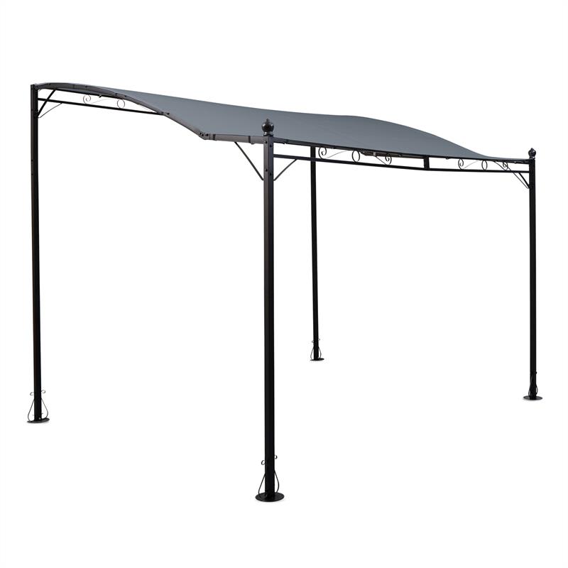 Blumfeldt Allure pergola prístrešok prístavba altánok 300x250 cm polyester tmavosivý