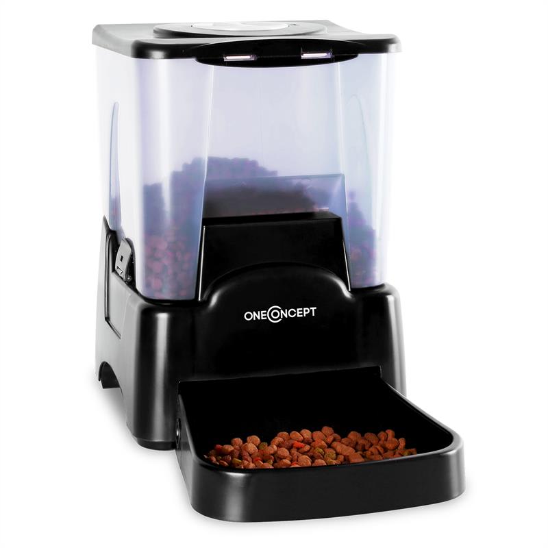 OneConcept Petbutler, čierny, automat na kŕmenie, 10,6 l