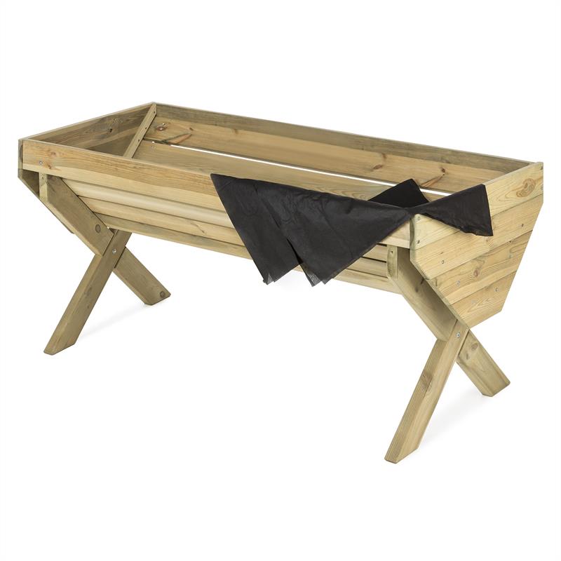 Blumfeldt Altiplano 150, vyvýšený záhon, 150 x 76 cm pestovateľská plocha, vrátane rúna, FSC - borovicové drevo – Obrázok 2