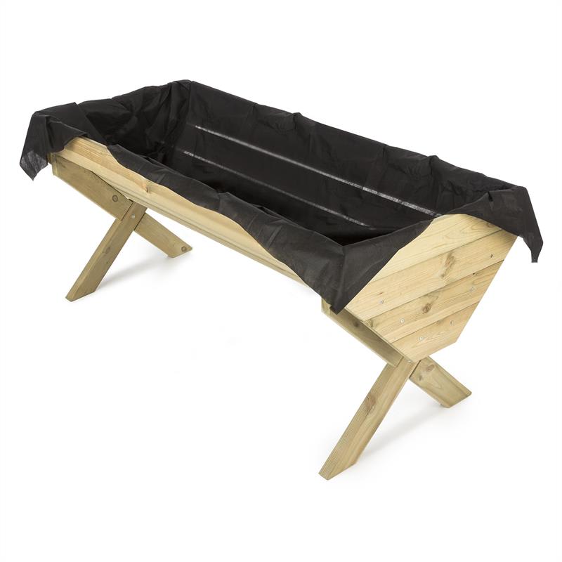 Blumfeldt Altiplano 150, vyvýšený záhon, 150 x 76 cm pestovateľská plocha, vrátane rúna, FSC - borovicové drevo – Obrázok 4