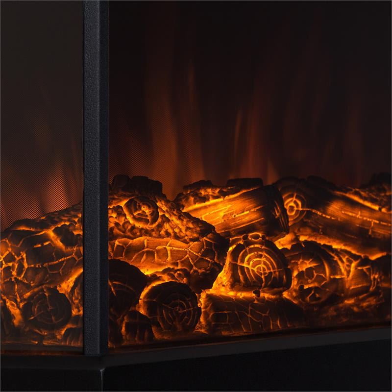 Klarstein Castillo, elektrický krb, 1000/2000 W, halogénová ilúzia plameňa, čierny – Obrázok 4