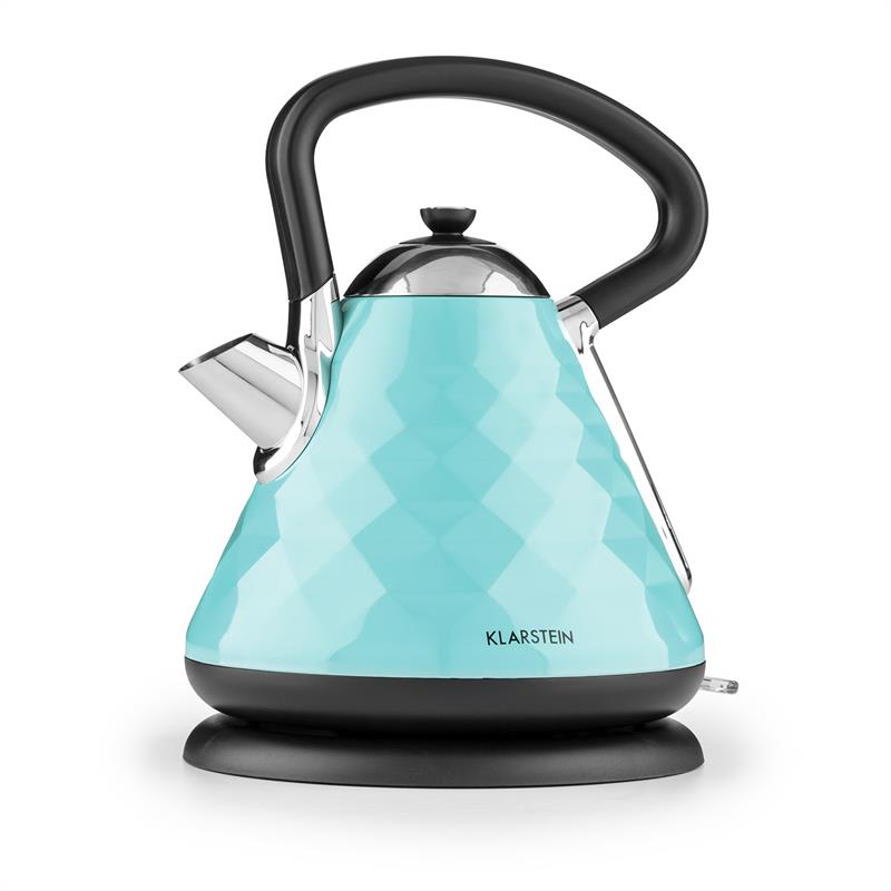Klarstein Curacao Azur, azúrová, rýchlovarná kanvica, 2200 W, 1,7 l, ušľachtilá oceľ