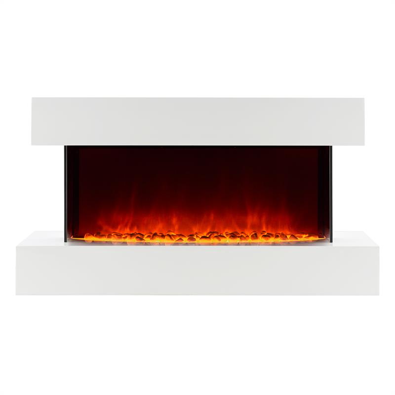 Klarstein Studio-2, elektrický krb, LED simulácia plameňa, 1000/2000 W, 40 m², biely – Obrázok 4