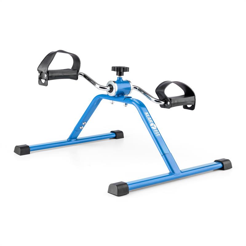 KLARFIT Continus Mini Bike, pedálový prístroj na cvičenie, manuálny odpor, modrá farba