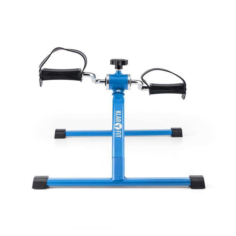 KLARFIT Continus Mini Bike, pedálový prístroj na cvičenie, manuálny odpor, modrá farba – Obrázok 2